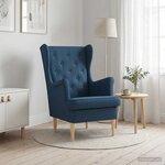 vidaXL Fauteuil Bleu Tissu