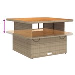 vidaXL Ensemble à manger de jardin coussins 4 Pièces beige résine tressée