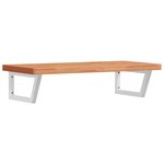 vidaXL Étagère de vasque murale acier et bois massif de hêtre