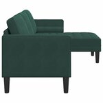 vidaXL Ensemble de Canapés avec coussin Vert foncé Polyester