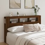 vidaXL Tête de lit à LED chêne marron 180x18 5x103 5cm bois ingénierie