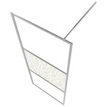vidaXL Paroi de douche et étagère Chrome 115x195cm Verre ESG&Aluminium