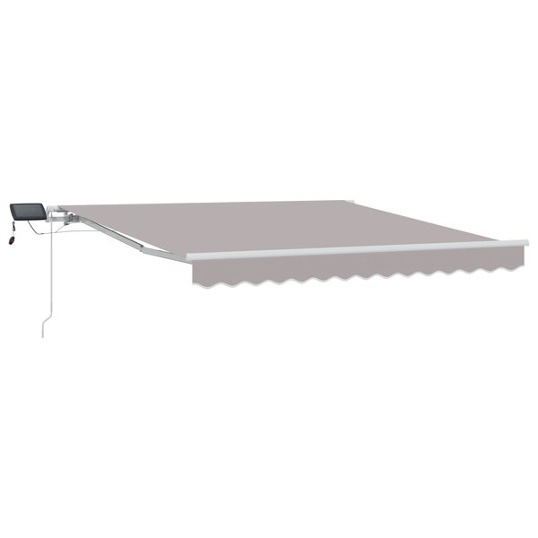 Auvent manuel rétractable vidaXL avec LED Gris clair 300x250 cm