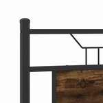 vidaXL Cadre de lit sans matelas chêne fumé 140x190 cm bois ingénierie