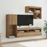vidaXL Meubles TV muraux 6 Pièces Chêne artisanal Bois d'ingénierie