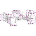 vidaXL Ensemble de canapés d'extérieur 7 pc Naturel et Crème