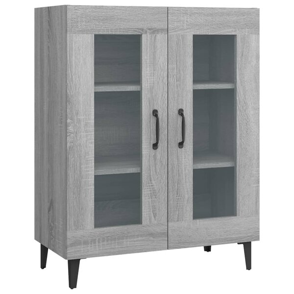 vidaXL Buffet sonoma gris 69 5x34x90 cm bois d'ingénierie