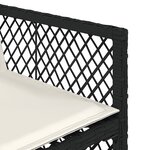 vidaXL Ensemble à manger de jardin 15 Pièces coussins noir résine tressée