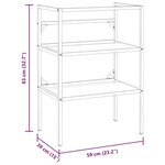 vidaXL Cadre de lavabo de salle de bain Noir 59x38x83 cm Fer