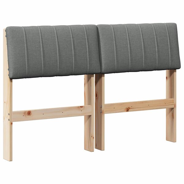 vidaXL Tête de lit capitonnée Gris foncé 120 cm Pin massif