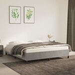 vidaXL Cadre de lit sans matelas gris clair 160x200 cm velours