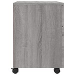 vidaXL Classeur mobile avec roues Sonoma gris 45x38x54 cm Bois
