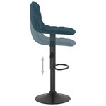 vidaXL Tabourets de bar lot de 2 bleu velours