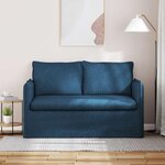 vidaXL Canapé Bleu 136 x 82 x 85 cm tissu