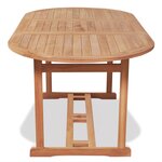 vidaXL Ensemble à manger d'extérieur 7 Pièces et chaises pliables Teck