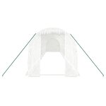 vidaXL Serre avec cadre en acier blanc 24 m² 12x2x2 m