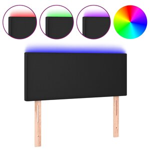 vidaXL Tête de lit à LED Noir 80x5x78/88 cm Similicuir