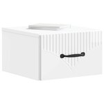 vidaXL Cabinet de chevet mural 2 Pièces Blanc brillant 34 5 x 33 x 20 cm
