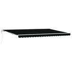 vidaXL Auvent Rétractable Automatique Noir 500x350 cm