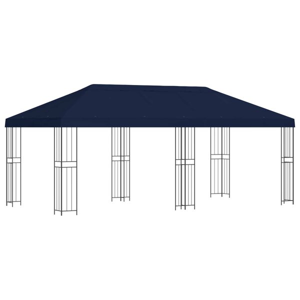 vidaXL Gazebo avec murs latéraux 6 x 3 m Bleu Polyester et Acier 190