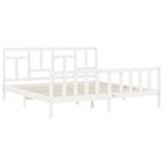 vidaXL Cadre de lit sans matelas blanc 200x200 cm bois massif de pin