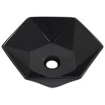 vidaXL Lavabo 41x36 5x12 cm Céramique Noir