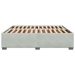 vidaXL Cadre de lit sans matelas gris clair 200x200 cm velours