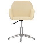 vidaXL Chaises pivotantes à manger lot de 2 Crème Tissu