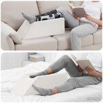 vidaXL Coussin pour les jambes Uni Blanc 68 x 25 x 21 5 cm