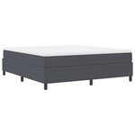 vidaXL Lit à ressorts avec matelas gris foncé  super king size  en velours côtelé