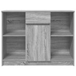 vidaXL Buffet avec tiroir sonoma gris 101x35x76 cm bois d'ingénierie