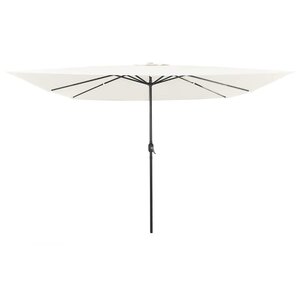vidaXL Parasol de jardin Sable 295 x 295 x 245 cm Polyester et Acier