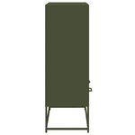 vidaXL Buffet haut vert olive 68x39 x111 5 cm acier