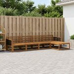 vidaXL Ensemble de canapés d'extérieur 5 Pièces Naturel