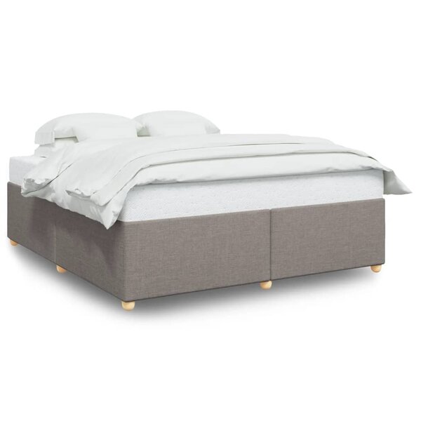 vidaXL Cadre de lit sans matelas taupe 180x200 cm tissu