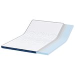 vidaXL Coussins de Matelas Blanc et Bleu 140 x 200 cm