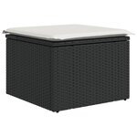 vidaXL Salon de jardin 10 Pièces avec coussins noir résine tressée