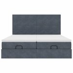 VidaXL Cadre de lit ottoman avec matelas gris foncé 180x200cm velours