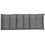 vidaXL Chaise longue pliable de sol Gris Tissu