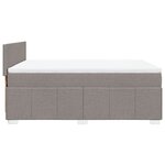 vidaXL Sommier à lattes de lit avec matelas Taupe 140x200 cm Tissu