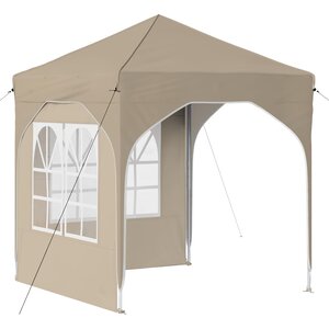 vidaXL Tente de fête pop-up 192 x 192 x 245 cm Crème