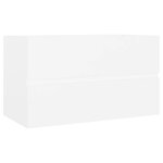 vidaXL Ensemble de meubles de salle de bain Blanc Aggloméré