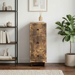vidaXL Armoire à tiroirs Chêne fumé 33 x 34 5 x 90 cm