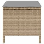 vidaXL Ensemble de salle à manger pour jardin 3 Pièces Beige Poly rotin