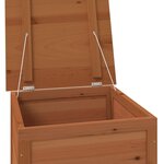 vidaXL Boîte à coussins d'extérieur Marron 50x50x56 cm Sapin massif