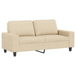 vidaXL Ensemble de canapés 2 Pièces crème tissu