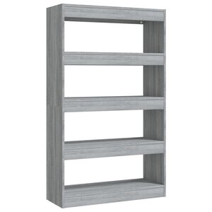 vidaXL Bibliothèque/Séparateur de pièce Sonoma gris Bois d'ingénierie