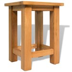 vidaXL Tables d'appoint 2 Pièces 27 x 24 x 37 cm Bois de chêne massif