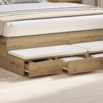 vidaXL Tiroirs de lit en chêne artisan 140x36 5x16 5 cm en bois d'ingénierie