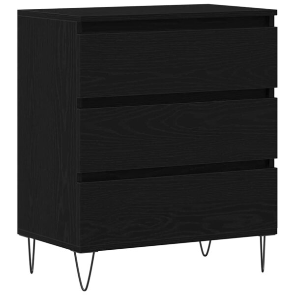 Buffet vidaXL avec tiroirs Bois noir 60x35x70 cm Matériau en bois reconstitué